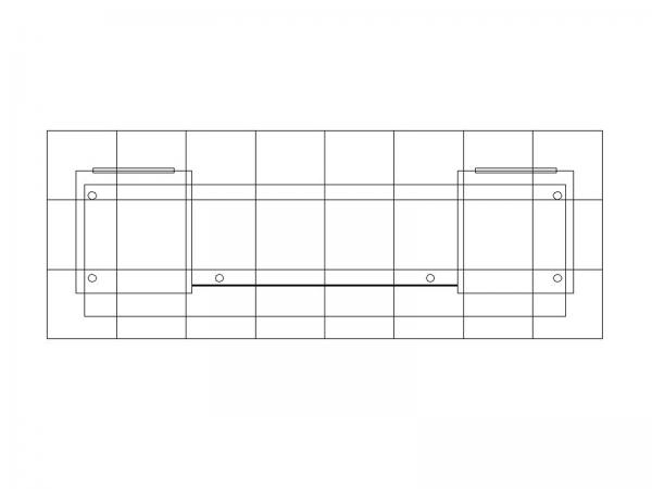 ECO-42C Sustainable Backlit Counter -- Plan View